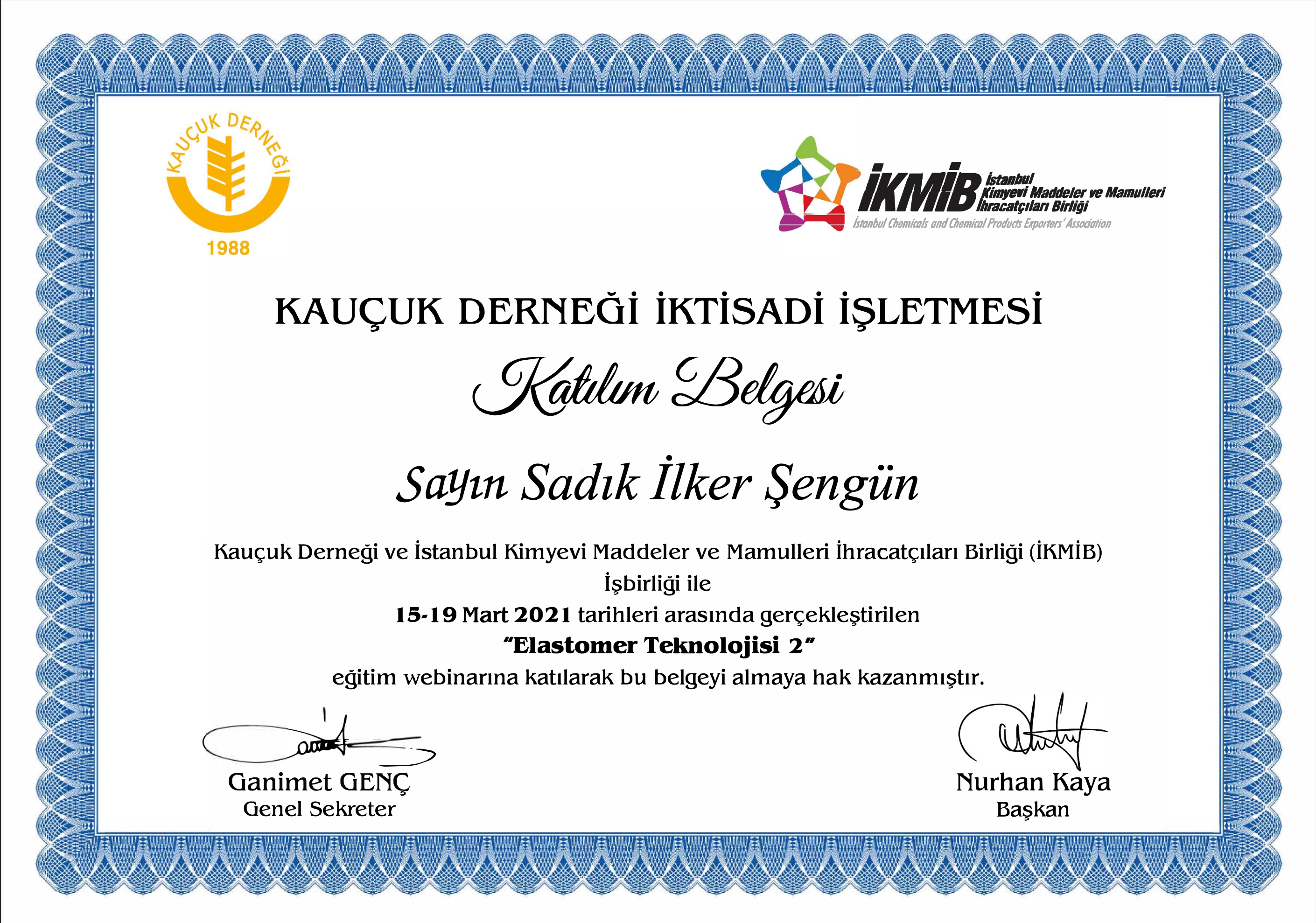 KAUÇUK DERNEĞİ - ELASTOMER TEKNONOJİSİ