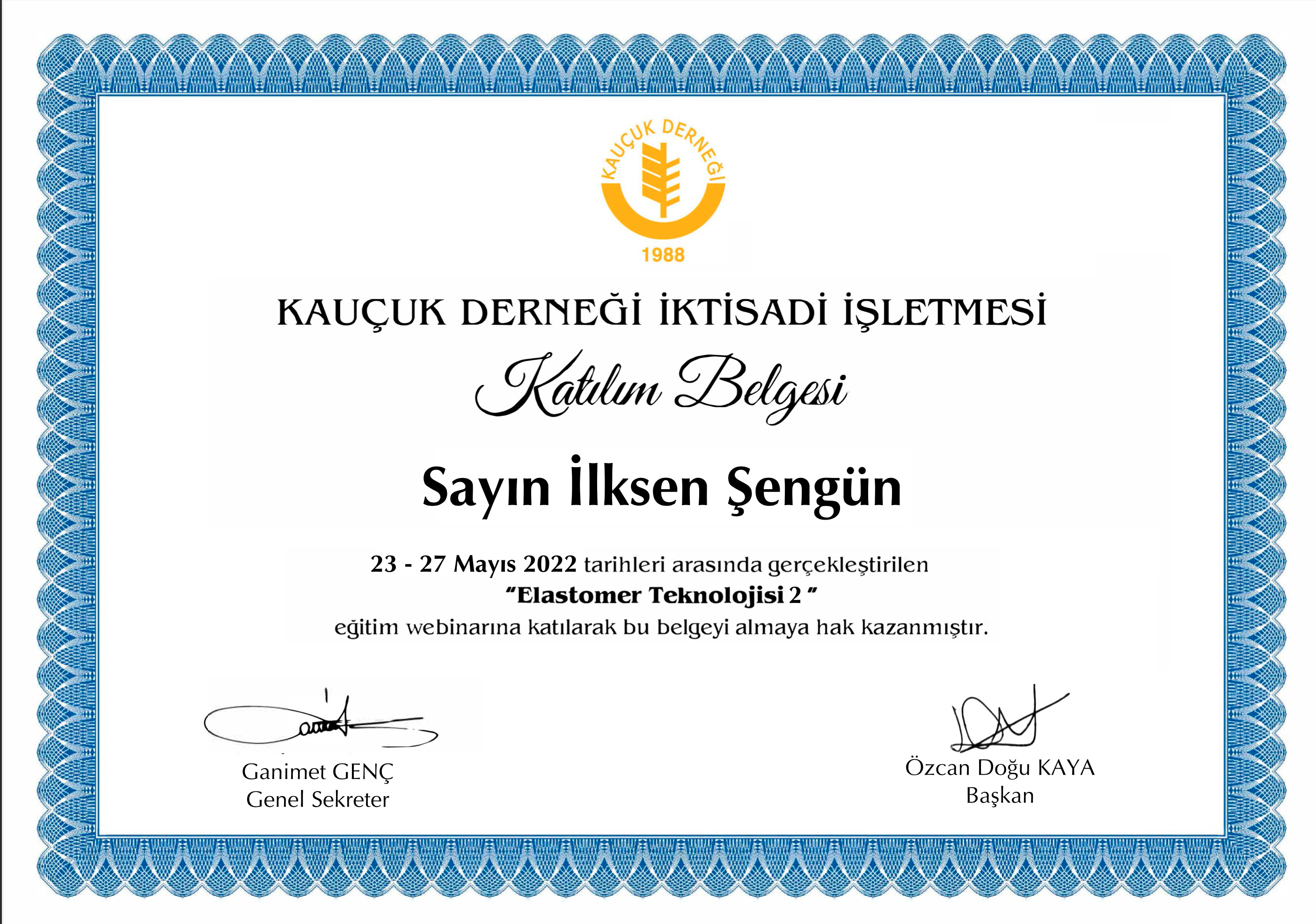 KAUÇUK DERNEĞİ - ELASTOMER TEKNONOJİSİ